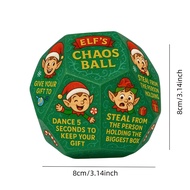 TEMU 1 Santa Claus Dice Game For Gatherings, Interactive Fun - Abs Material, 12-sided Design, Exchan