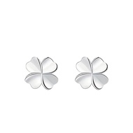 Dla S999 Fine Sier Four-Leaf Clover Studs | Minimalist Lucky Earrings｜达米拉四叶草耳钉S999纯银简约足银耳环