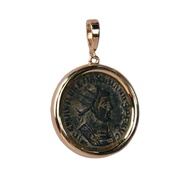 古羅馬錢幣18k萬能活扣吊墜 希臘古幣真古幣珠寶訂製
