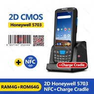 PDA ระบบ Android 13 เครื่องเก็บข้อมูลแบบพกพา พร้อมสแกนเนอร์บาร์โค้ด 2D CMOS Honeywell 5703 อุปกรณ์เท