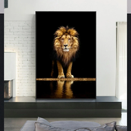 Lion in the Dark Canvas Art Posters And Prints Animals Wall Art Decorative Pictures African Lion Canvas Painting Home Wall Decor