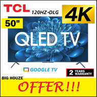 TCL 50" 4K QLED Google TV 50C635 | Wide Color Gamut (WCG) | Dolby Vision &amp; Atmos | Google Duo | ONKYO Sound System | Google TV with 2 Years Warranty