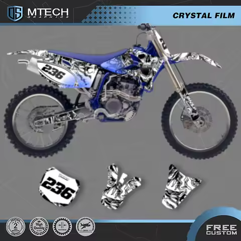DSMTECH Team Graphics Background Decal Sticker Kits Custom For YAMAHA YZ250F YZ450F 2003 2004 2005 Y