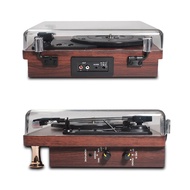 Retro Vinyl Record Player W/ Dustproof Cover Record Player 33/45/78RPM Turntables Gramophone Phonogr