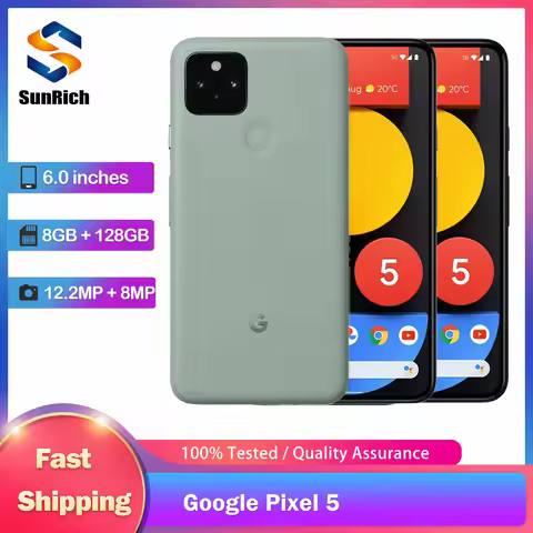 Original Google Pixel 5 5G Mobile Phone NFC 8GB RAM 128GB ROM 90Hz 6.0" OLED Screen 12.2MP+16MP+8MP 