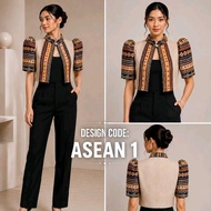 Asean Modern Filipiniana Ethnic Bolero for Women made of Inabel Fabric