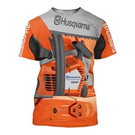 Stylish 2025Arrival Husqvarna Chainsaw 550xp Printed Fashion Casual T-shirt