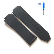 HUBLOT BIG BANG Cổ Điển Fusion Series Dây Đồng Hồ Nam Đen Vòng Tay Cao Su Silicone 25mm * 19mm Dây X