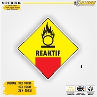 K3 Waste B3 Label Symbol Sticker Reactive Hazmat