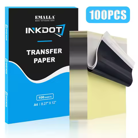 EMALLA Tattoo Transfer Paper A4 Size Tattoo Stencil Paper Carbon Thermal Copy Paper for Tattoo Trans