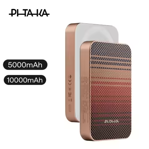 PITAKA Magnetic Power Bank 5000/10000mAh Ultra-thin Portable Magsafe Wireless 15W Fast Charging Aram