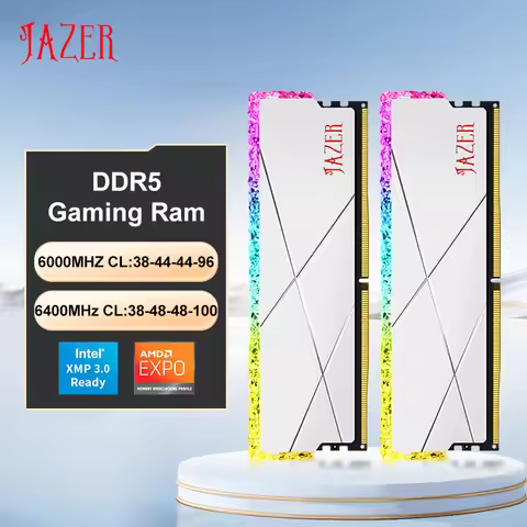 JAZER RGB DDR5 32GB(16GBX2) 6000MHz 6400MHz High Performance Desktop Memoria Ram