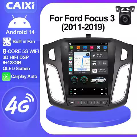 CAIXI GX9 Car Radio Multimedia Player for Ford Focus 3 Mk 3 2011 - 2019 Android 12 2din Carplay Auto