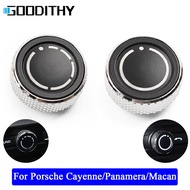 Car Audio Volume Radio Knob Cover CD Multimedia Control Switch Buttons For Porsche Cayenne 7P5 Panam