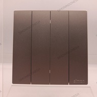 SIMON M3 CHAMPAGNE QUARTET HOTEL SWITCH 4 GANG 2 WAY SWITCH