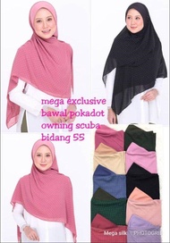 Bawal polkadot awning scuba bidang 55