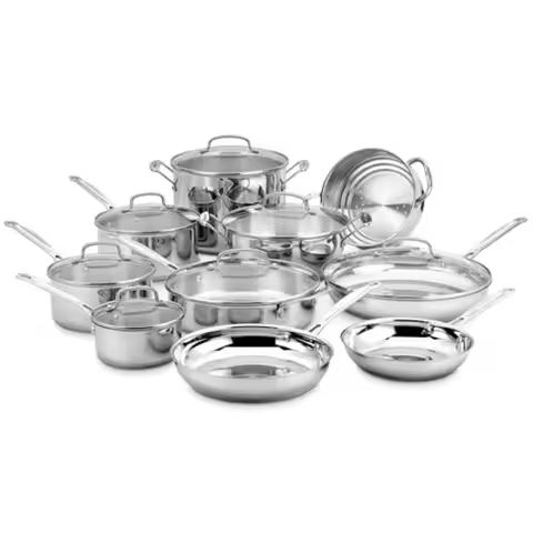 17Piece Cookware Set Chef's Classic Steel Collection 7717N