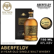 Aberfeldy 21 Year Old Single Malt Scotch Whisky - 750ml / 75cl, 40% ABV - Premium, Craft-Style Whisk