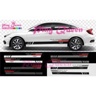 HONDA CIVIC CUTTING STICKER CIVIC CAR SIDE BODY STICKER