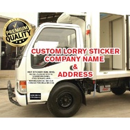 Lorry Sticker_Custom Lorry Company Name Address_ Alamat Nama Lori_JPJ Aksesori BDM&BTM_ready stock