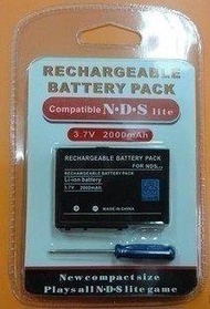 全新 NDS Lite NDSL 2000mAh 內置增強型代用電池 Battery
