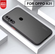 case Oppo A31 เคสออฟโป้ A31 เคส Oppo A31 เคสกันกระแทก เคสโทรศัพท์oppo A31 เคสขอบสี ปุ่มสีหลังขุ่น เคสหลังด้าน เคสกันกล้อง