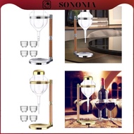 SONONIA Japanese Cold Sake Decanter Sake Pot Dispenser Transparent Drip Type Cups for Party Warmer o