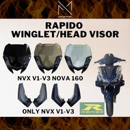 Rapido Head Visor Winglet NVX V1 V2 V3 Nova 160 NVX V3 Front Winglet