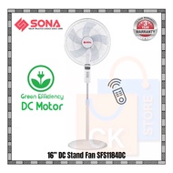 SONA 16” Remote DC Stand Fan SFS 1184DC | SFS1184DC (3 Years Motor Warranty)