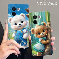 [SHARK CASE] Softcase VIVO V30E 5G 2024 NEWEST Cute Bear Motif - Vivo V30E Casing - Vivo V30E Case -