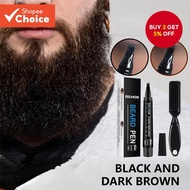 Eelhoe Beard Pen Waterproof Moustache Pen Sweat Resistant Beard Refill Pen Kit