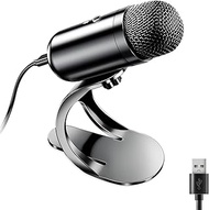 LIANGSTAR USB Computer Microphone, Podcast Mic Desktop with Mute Button for Recording Streaming, Omn