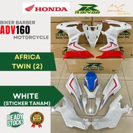 RAPIDO Honda Adv160 Africa White (2) White Body Coverset (Sticker Tanam)