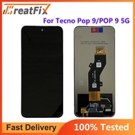6.7 \ "ทดสอบสำหรับ Tecno Pop 9 KL4 KL4H POP 9 5G ชิ้นส่วนจอสัมผัสแอลซีดีของเครื่องแปลงดิจิทัล KL8H พ