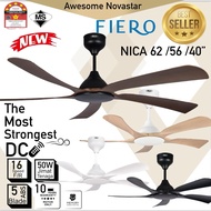 Fiero NICA 62" /56" /40" Premium DC motor Ceiling fan Remote Control Ceiling fan / Kipas siling Prem