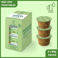 [Multipack] Buddy Bites - Fresh Wet Dog Food Toppers (3 x 80g Beef & Vegetables)