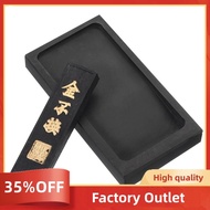 4 Inch Chinese Calligraphy Ink Stone with Ink Stick, Rectangle Ink Stone Tray for Traditional Callig