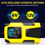 、‘】【； Full Automatic Motorcycle Battery Charger 6V 12V 2A Digital Display Battery Charger Power Pulse Repair Charging Lead Acid