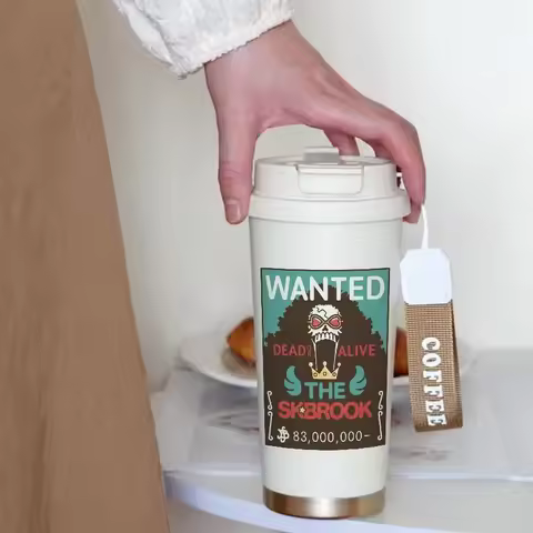 One Piece Monkey·D·Luffy Tony Tony Chopper FRANKY BROOK Anime Picture Insulated Cup Coffee Cup Porta