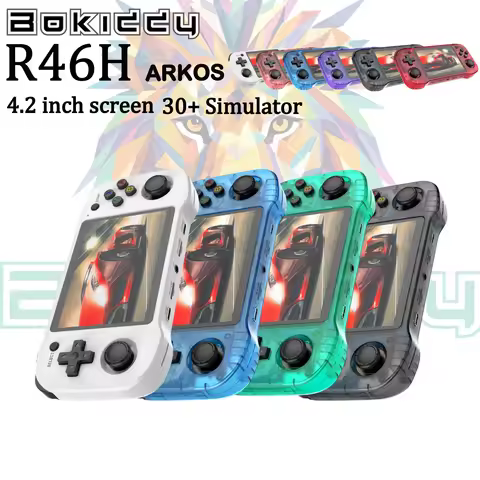 BOKIDDY R46H Retro Handheld Console Classic Game 4.2 inch HD IPS Screen Portable Video Player MAX 12