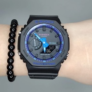 100% Original G shock GA2100 Black Blue G-Shock TMJ G Shock Black Autolight Jam Gshock Jam Tangan le