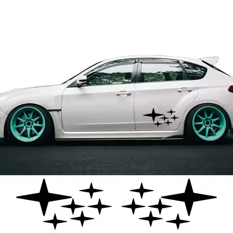 2PCS Car Side Door Creative Stars Stickers Auto Accessories For Subaru Impreza WRX STI GDB GVB VA 20