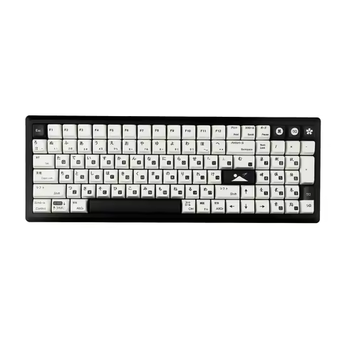 1.6mm Thickness Black White MDA Profile Dye Sub Japanese Keycaps PBT Keycap For TKL 61 64 68 75 87 9