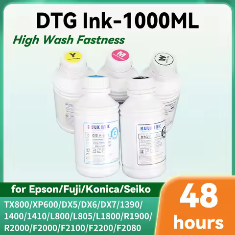 1000ml White DTG Ink Textile Ink Garment Ink For Epson DX5 DX6 DX7 XP600 5113 4720 i3200 PrintHead F