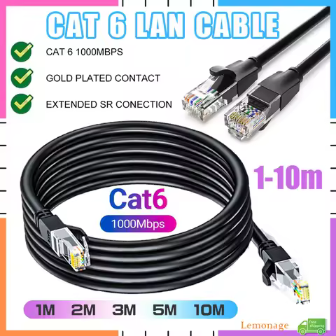 1M/2M/3M/5M/10M 1000mbps Cat6 Lan Cable RJ45 Cable Network Cable Gigabit Ethernet Cable Computer Hig
