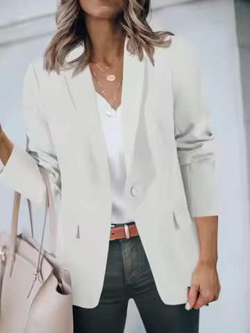 Women's Suit Blazer One Button Jacket Outfits Suit Blazer Business Casual Elegant Blazer Customize