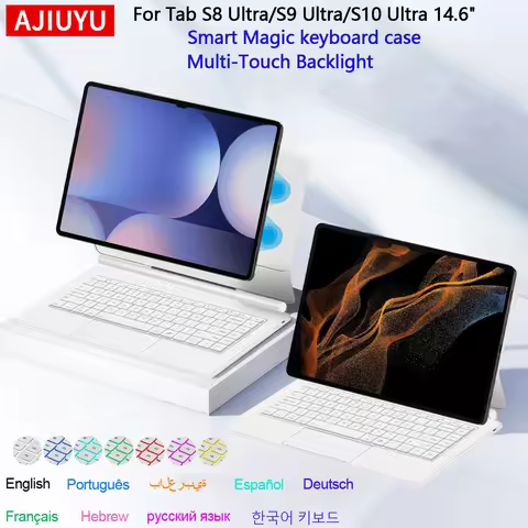 Magic Keyboard For Samsung Galaxy Tab S10 Ultra S9 Ultra S8 Ultra 14.6" Tablet Multi-touch Touchpad 