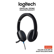 Logitech H540 USB Stereo Headset With Noise-Cancelling Mic - EBL, High Definition Sound Quality, On-