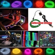 NOBELJIAOO Car Led Strip Light Flexible Neon Light EL Wire Driver Inverter USB Car Adapter Controlle