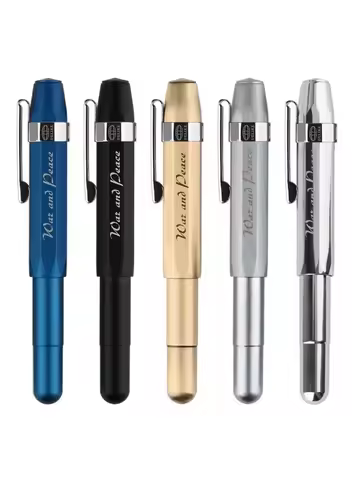 Majohn Alpha All Copper Vintage Travel Short Ink Fountain Pen EF/F/Bent Nib Aluminum Alloy Office Sc